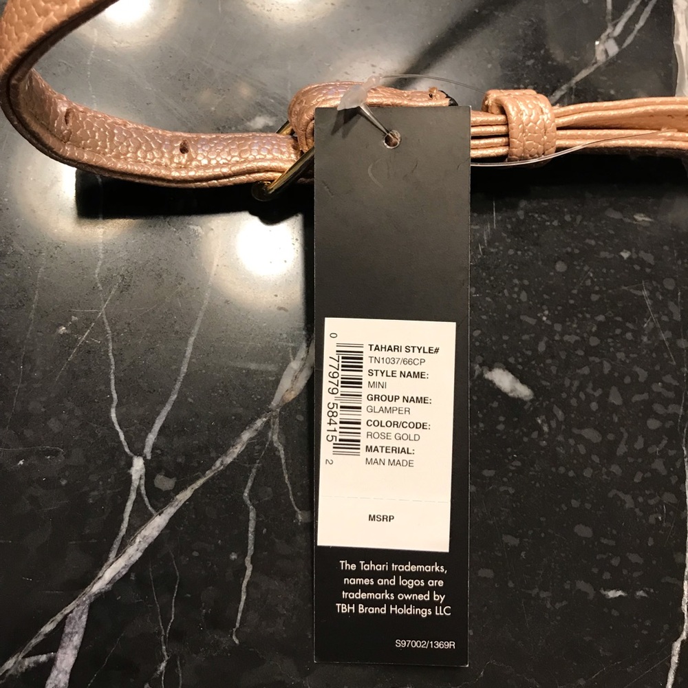 NWT New Tahari rose gold pink crossbody bag purse - Picture 3 of 5